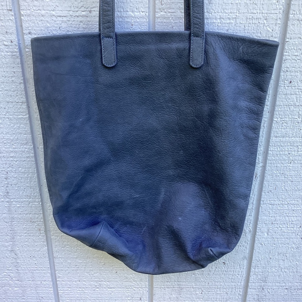 Baggu suede LEATHER unlined TOTE bag - Picture 3 of 5